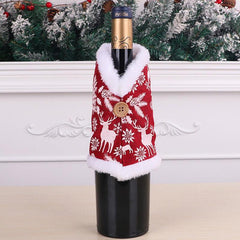 Christmas Wine Bottle Cover Red Wine Set Ornaments