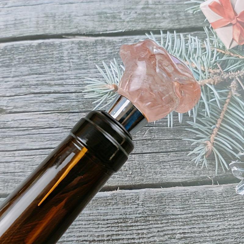 Crystal Rose Wine Stopper Set of 6 - Wedding Gift & Decoration