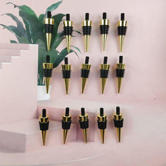 15pcs DIY Golden Screw Wine Stoppers with Rubber Ring & Metal Threaded Posts