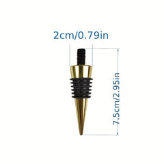 15pcs DIY Golden Screw Wine Stoppers with Rubber Ring & Metal Threaded Posts