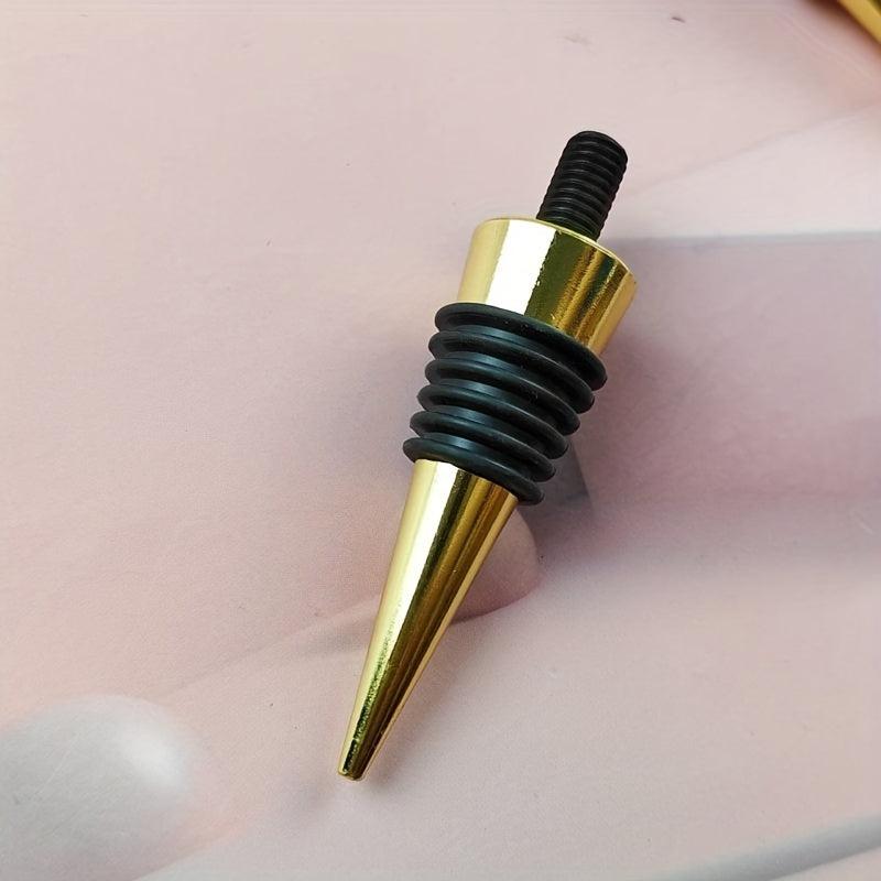 15pcs DIY Golden Screw Wine Stoppers with Rubber Ring & Metal Threaded Posts