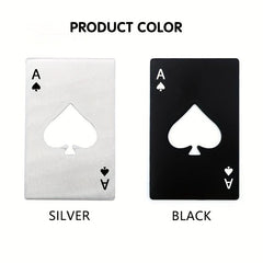 2pcs Stainless Steel Poker Bottle Opener Beer Wine Cards Portable