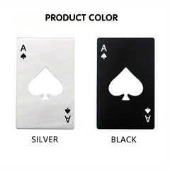 2pcs Stainless Steel Poker Bottle Opener Beer Wine Cards Portable