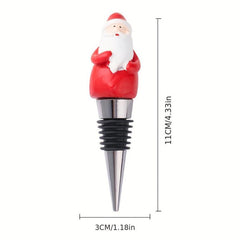 1pc Wine Corks Santa Claus Red Wine Bottle Stopper Christmas Decor