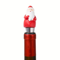 1pc Wine Corks Santa Claus Red Wine Bottle Stopper Christmas Decor