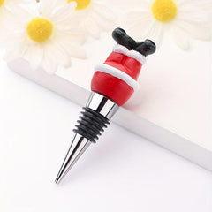1pc Wine Corks Santa Claus Red Wine Bottle Stopper Christmas Decor