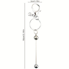 20pcs Beadable Keychain for DIY Pendants Various Colors