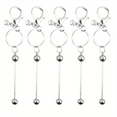 20pcs Beadable Keychain for DIY Pendants Various Colors