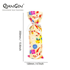 3pcs Christmas Wine Bottle Bags w/ Drawstring