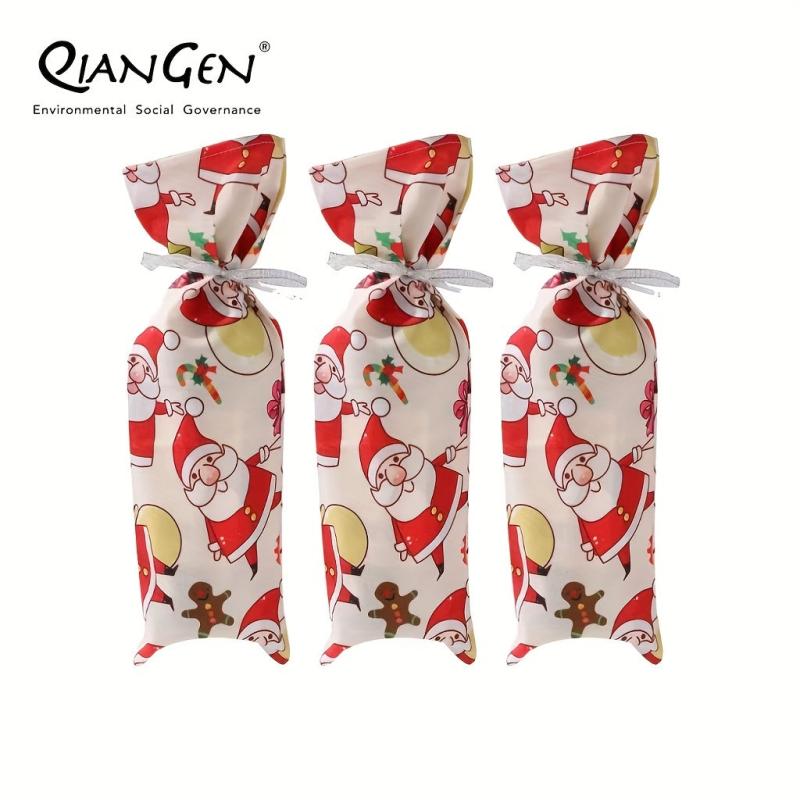 3pcs Christmas Wine Bottle Bags w/ Drawstring
