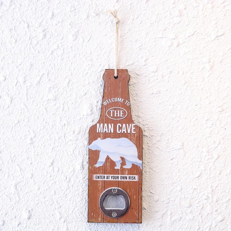 American Rustic Beer Opener Vintage Wooden Bottle Opener