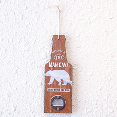 American Rustic Beer Opener Vintage Wooden Bottle Opener