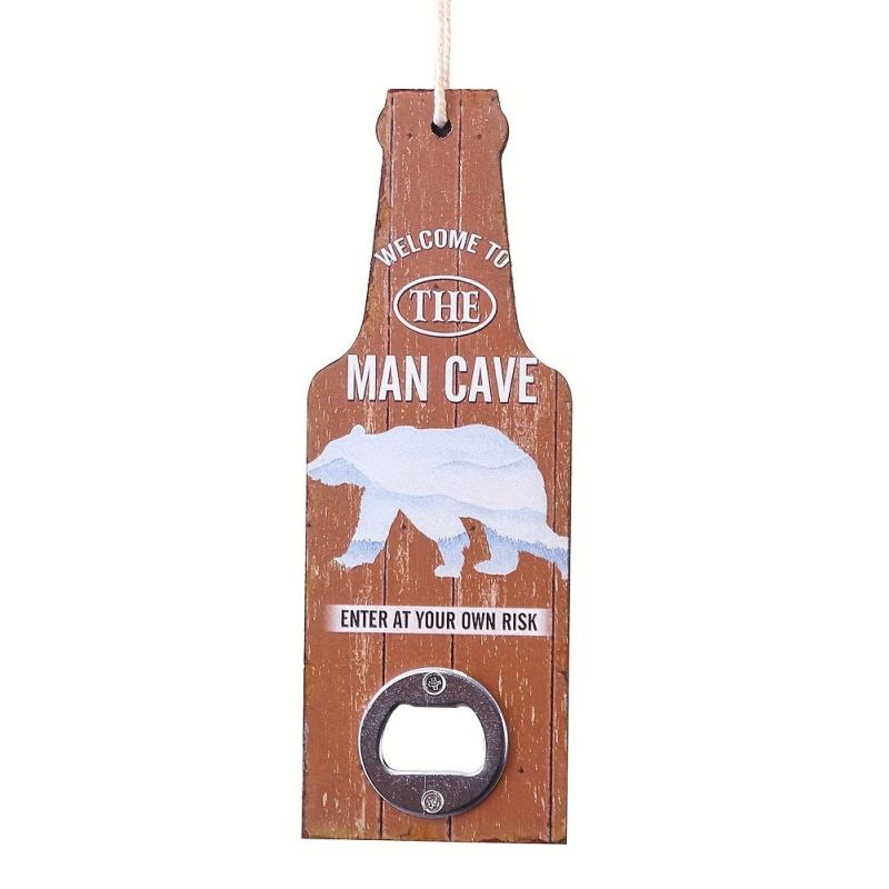 American Rustic Beer Opener Vintage Wooden Bottle Opener