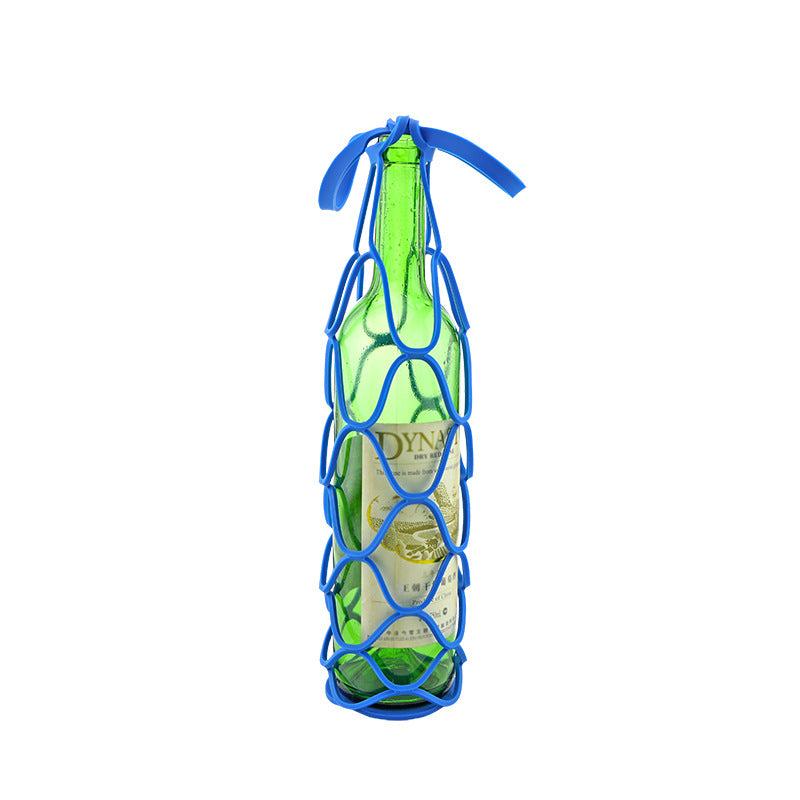 Portable Wine Bag Silicone Protective Case With Handle And Mesh Cover