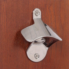 Wall Mounted Beer Bottle Opener With Cap Catcher Kitchen Bar Decoration