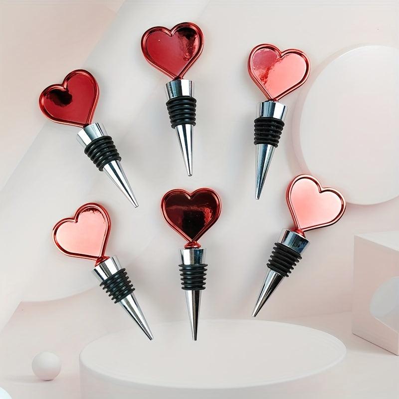7pcs Red Love Wine Stoppers Appointment Gift Mother's Gift For Girlfriend