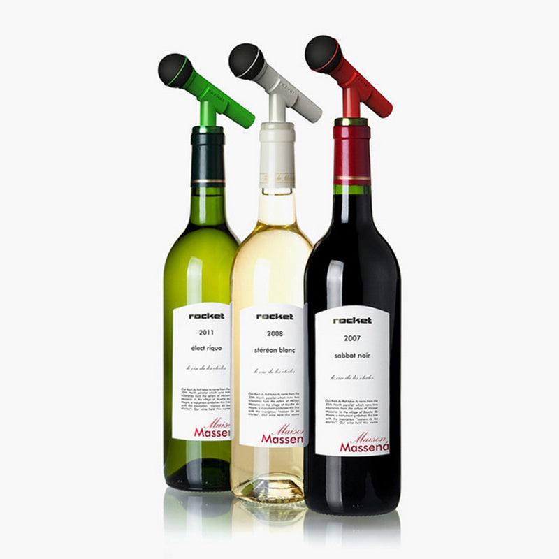 5pcs Microphone Shape Wine Stoppers Silicone Bottle Stoppers