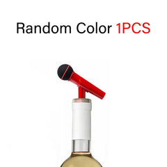 5pcs Microphone Shape Wine Stoppers Silicone Bottle Stoppers