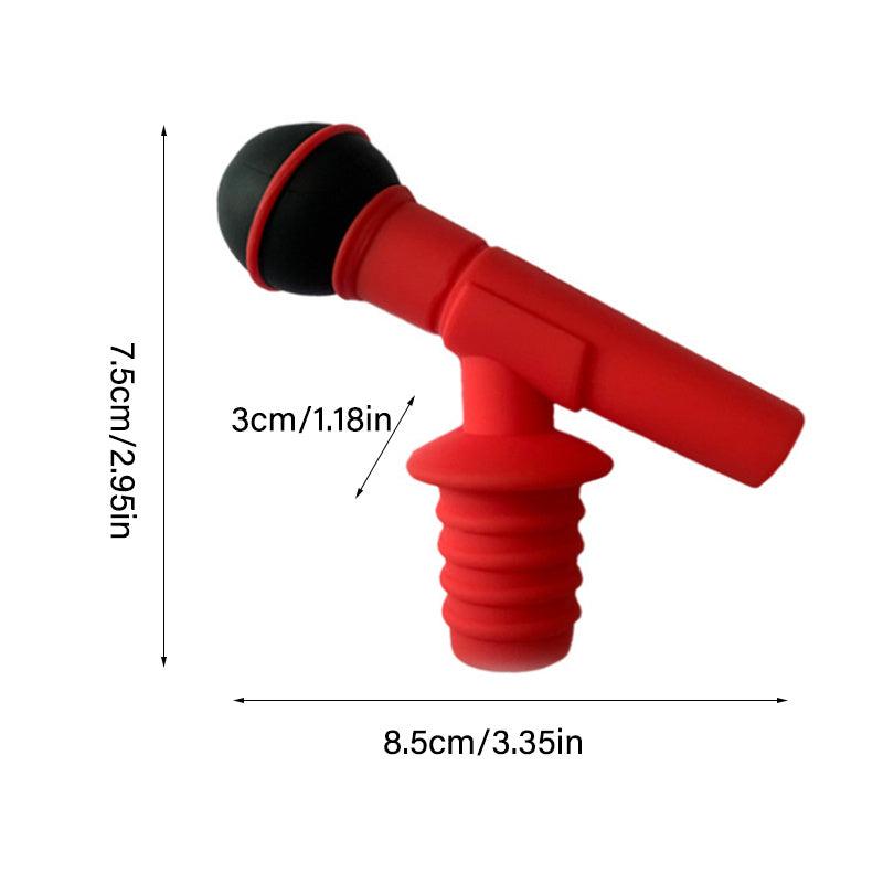 5pcs Microphone Shape Wine Stoppers Silicone Bottle Stoppers