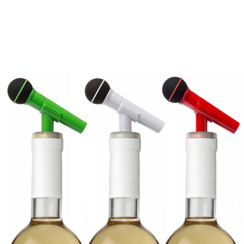 5pcs Microphone Shape Wine Stoppers Silicone Bottle Stoppers