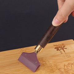 Chinese Style Tea Cleaning Brush Hand-carved Wood Grain Pattern Handle Tea Brush