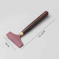 Chinese Style Tea Cleaning Brush Hand-carved Wood Grain Pattern Handle Tea Brush
