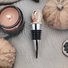 Halloween Series Coffin Wine Stoppers Set, Creative Resin & Wood Fingers Corks