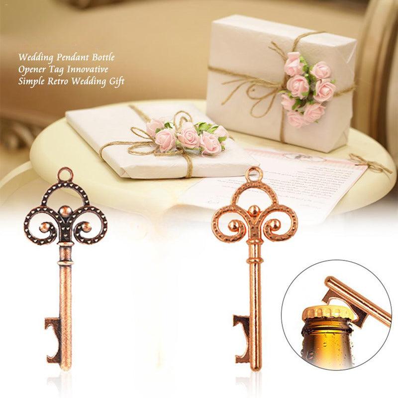 Beer Bottle Opener Wedding Decoration Pendant Retro Gift Crown Key Room Decor