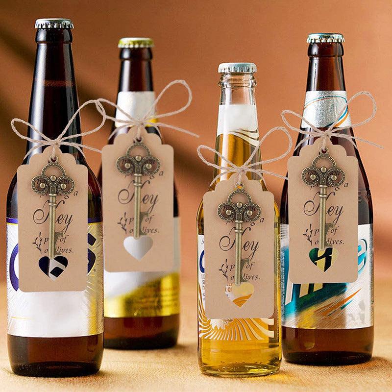 Beer Bottle Opener Wedding Decoration Pendant Retro Gift Crown Key Room Decor