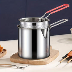 Japanese Tempura Fryer Deep Fryer Pot with Strainer Basket