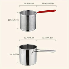Japanese Tempura Fryer Deep Fryer Pot with Strainer Basket