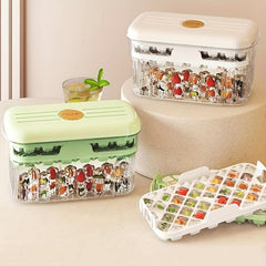 One-Button Ice Cube Maker Box with Lid & Bin