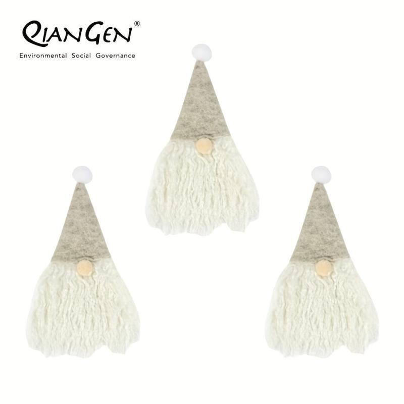 3pcs Santa Hat Gnomes Wine Bottle Cover