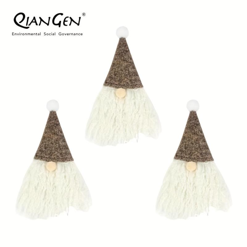 3pcs Santa Hat Gnomes Wine Bottle Cover