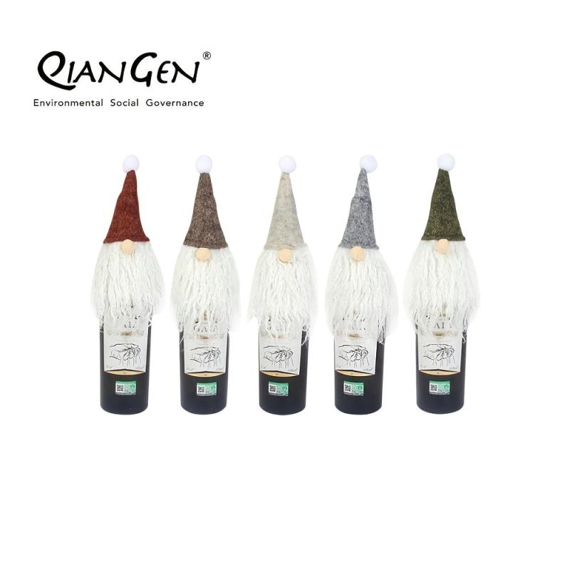 3pcs Santa Hat Gnomes Wine Bottle Cover