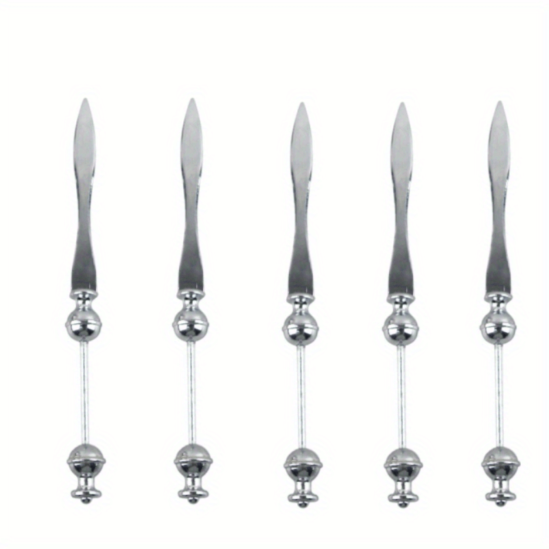 5pcs Pizza DIY Handle Letter Opener Stainless Steel Envelope Mail