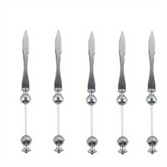 5pcs Pizza DIY Handle Letter Opener Stainless Steel Envelope Mail