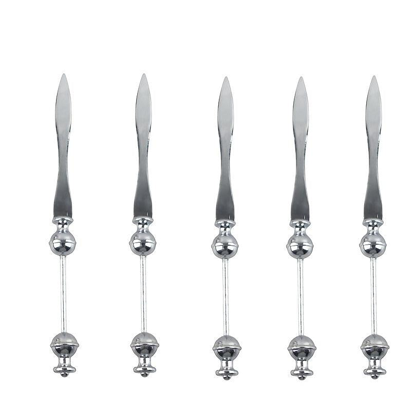 5pcs Pizza DIY Handle Letter Opener Stainless Steel Envelope Mail
