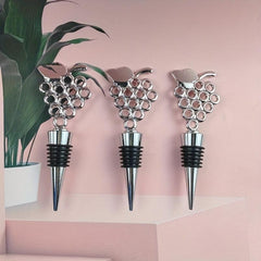 Silvery Hollow Wine Stopper Gift Reusable Grapes Wine Plug
