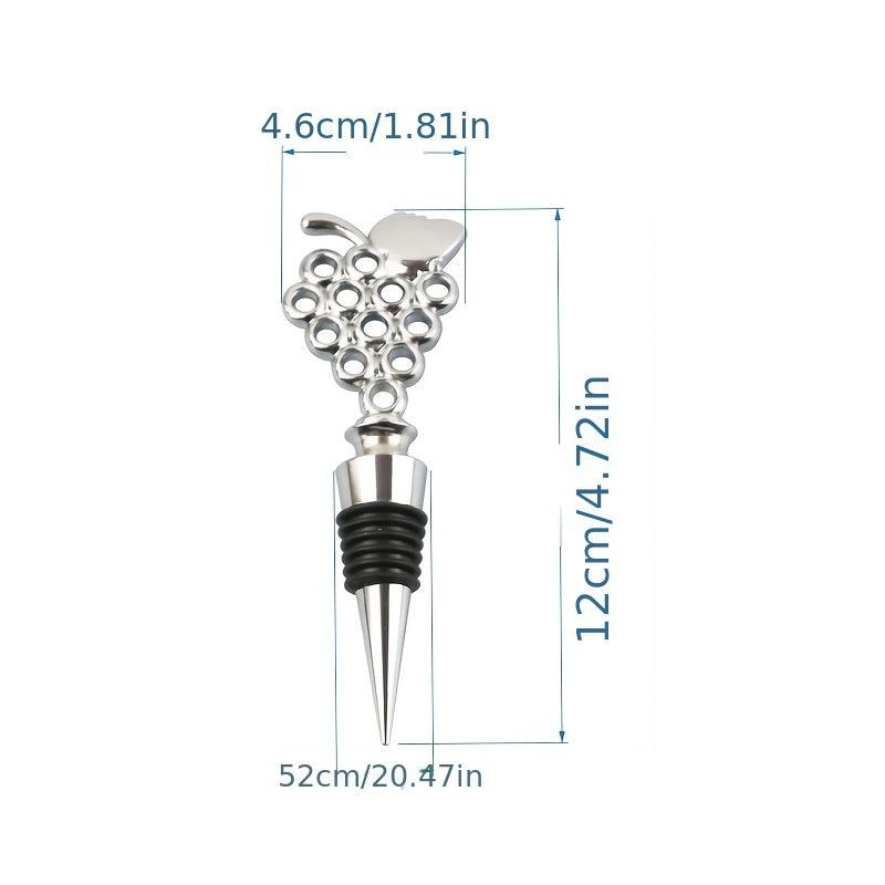 Silvery Hollow Wine Stopper Gift Reusable Grapes Wine Plug