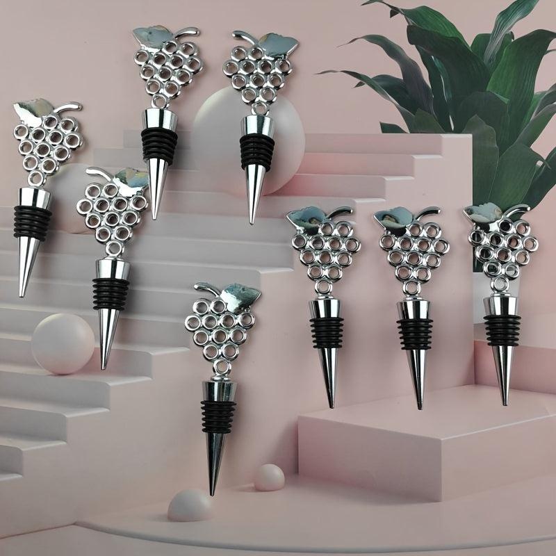 Silvery Hollow Wine Stopper Gift Reusable Grapes Wine Plug