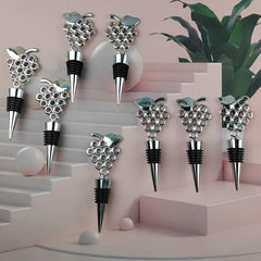 Silvery Hollow Wine Stopper Gift Reusable Grapes Wine Plug
