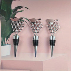 Silvery Hollow Wine Stopper Gift Reusable Grapes Wine Plug