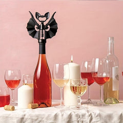 2in1 Decorative Wine Bottle Opener Zinc Alloy Household Bar Accessories