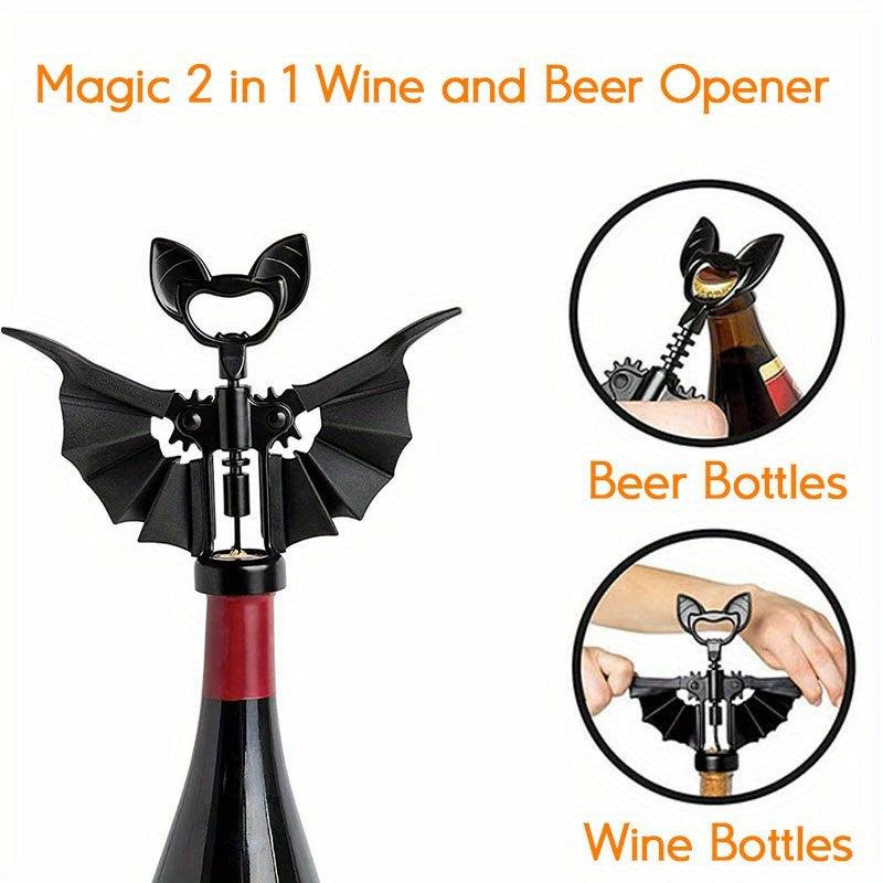 2in1 Decorative Wine Bottle Opener Zinc Alloy Household Bar Accessories