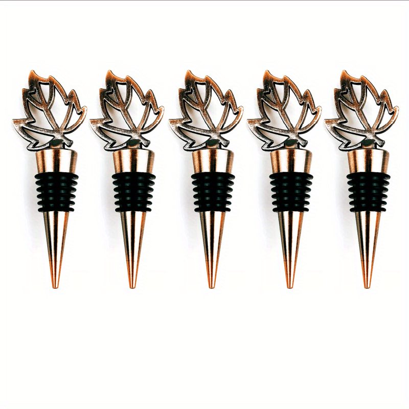 10pcs Maple Leaf Wine Stoppers Metal Bottle Stoppers
