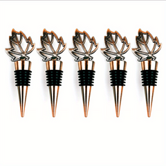 10pcs Maple Leaf Wine Stoppers Metal Bottle Stoppers