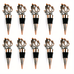 10pcs Maple Leaf Wine Stoppers Metal Bottle Stoppers