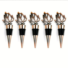10pcs Maple Leaf Wine Stoppers Metal Bottle Stoppers