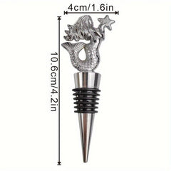 Mermaid Wine Stopper Decorative Ocean Silver Bar Accessories